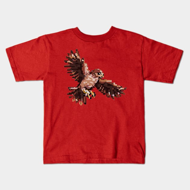 An eagle spreads its wings Kids T-Shirt by Minimalist Masterpieces